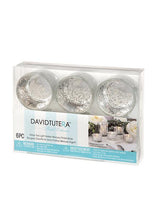 Load image into Gallery viewer, Set of 6 Silver Mercury Glass Candle Holders - 1.25" Tall