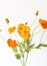 Load image into Gallery viewer, Fake Poppy Flower in Orange