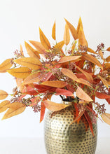 Load image into Gallery viewer, Fake Fall Terracotta Seeded Eucalyptus Leaves - 23"