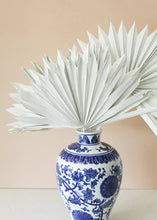 Load image into Gallery viewer, Ceramic Ginger Jar Vase in Blue and White - 10.5" Tall