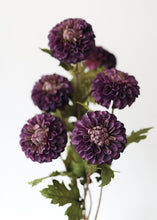 Load image into Gallery viewer, Deep Purple Dahlia Artificial Flower