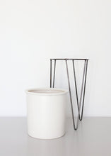 Load image into Gallery viewer, White Glazed Ceramic Plant Stand - 12"