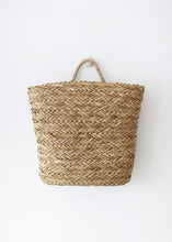 Load image into Gallery viewer, Set of 2 Woven Seagrass Wall Baskets with Handles