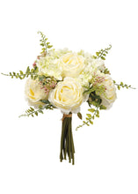 Load image into Gallery viewer, Artificial White Bouquet of Peonies