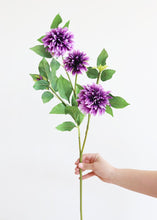 Load image into Gallery viewer, Artificial Dahlia Flowers in Purple