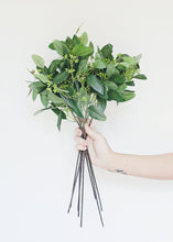 Load image into Gallery viewer, Artificial Seeded Eucalyptus Spray in Green Burgundy - 19" Tall