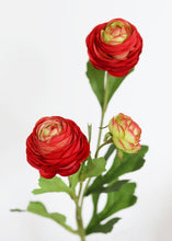 Load image into Gallery viewer, Red Artificial Mini Ranunculus Flowers - 16.5"