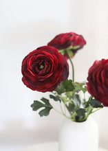 Load image into Gallery viewer, Silk Ranunculus in Burgundy Wine