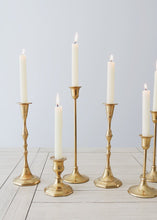 Load image into Gallery viewer, Antique Gold Candlestick Holder - 6" Tall