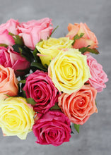Load image into Gallery viewer, Yellow Fake Real Touch Rose Bundle