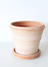 Load image into Gallery viewer, Antique Pink Terracotta Pot and Saucer - 6" Tall x 6.25" Wide with Drainage