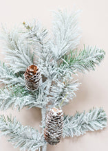 Load image into Gallery viewer, Artificial Christmas Greens Flocked Pine - 18" Tall