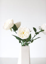 Load image into Gallery viewer, English Cabbage Artificial Rose Stem in White - 20.5" Tall