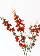 Load image into Gallery viewer, Artificial Larkspur Flowers in Fall Orange - 34"
