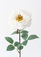 Load image into Gallery viewer, Large Open Real Touch Rose in White
