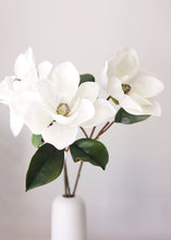 Load image into Gallery viewer, White Real Touch Magnolia Flower - 8" Bloom
