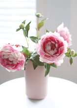 Load image into Gallery viewer, Pink Faux Peony Flower