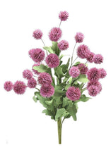 Load image into Gallery viewer, Mauve Pink Fake Echinops Thistle Flowers Bush