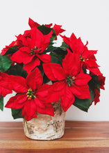 Load image into Gallery viewer, Indoor/Outdoor Water Resistant Artificial Poinsettia Bush in Red