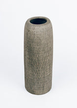 Load image into Gallery viewer, Tall Textured Stoneware Floral Vase in Grey - 13" Tall