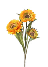 Load image into Gallery viewer, Artificial Aster Wildflowers in Orange Yellow - 17.25"