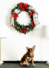Load image into Gallery viewer, Indoor/Outdoor Water Resistant Artificial Poinsettia Bush in Red