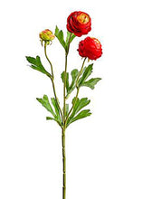 Load image into Gallery viewer, Red Artificial Mini Ranunculus Flowers - 16.5"
