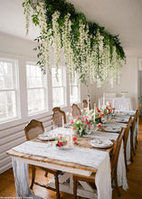 Load image into Gallery viewer, Wisteria Flowers in White - 69"