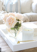 Load image into Gallery viewer, Artificial Rose Stem in Pastel Peach Pink - 24" Tall