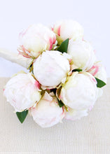 Load image into Gallery viewer, Artificial Flower Peony Bud in Cream - 18" Tall