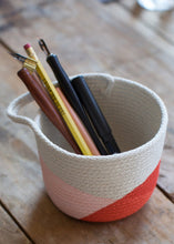 Load image into Gallery viewer, Mini Rope Basket in Red & Pink - 4" Tall x 4.75" Wide