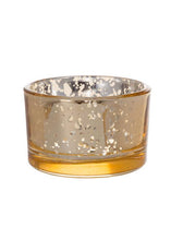Load image into Gallery viewer, Set of 6 Mercury Glass Candle Holders in Gold - 1.25" Tall

