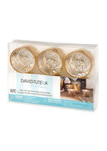 Load image into Gallery viewer, Set of 6 Mercury Glass Candle Holders in Gold - 1.25" Tall
