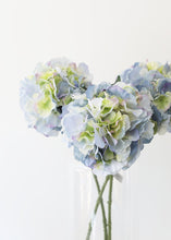 Load image into Gallery viewer, Oversized Fake Hydrangea Flower in Blue - 8.5" Bloom
