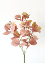 Load image into Gallery viewer, Mauve Pink Fake Eucalyptus Bush - 18"
