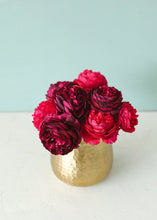 Load image into Gallery viewer, Gold Hammered Aluminum Flower Pot
