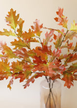 Load image into Gallery viewer, Autumn Orange Artificial Fall Oak Leaf Branch - 38"

