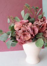 Load image into Gallery viewer, Artificial Hydrangea Flower in Mauve - 31" Tall x 9" Bloom
