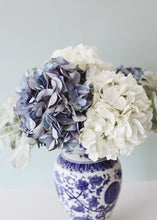 Load image into Gallery viewer, Blue Hydrangea Silk Flower - 6.5" Bloom
