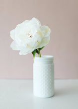 Load image into Gallery viewer, Glass Hobnail Jar in White - 7.5" Tall
