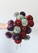 Load image into Gallery viewer, Fake Dahlia Flower in Fall Burgundy
