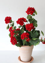 Load image into Gallery viewer, Red UV Protected Outdoor Silk Geranium Bush
