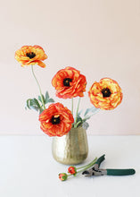 Load image into Gallery viewer, Artificial Ranunculus Flower in Orange - 21"
