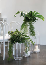 Load image into Gallery viewer, Tall Wide Clear Glass Cylinder Floor Vase - 16" Tall

