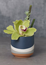 Load image into Gallery viewer, Small Navy Colorway Pot - 4" X 4"
