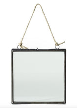 Load image into Gallery viewer, Decorative Hanging Metal and Glass Floating Frame - 6.5" Tall x 6" Wide
