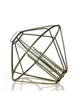 Load image into Gallery viewer, Geometric Metal Vector Vase - 5.25" Tall
