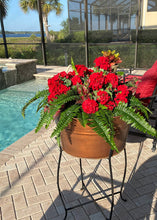 Load image into Gallery viewer, UV Protected Indoor/Outdoor Artificial Geranium Bush - 18" Tall
