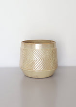 Load image into Gallery viewer, Stoneware Flower Pot in Blush Pink Pearlized Glaze
