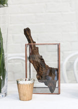 Load image into Gallery viewer, Glass Terrarium Vase in Distressed Copper - 9"
